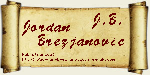 Jordan Brezjanović vizit kartica